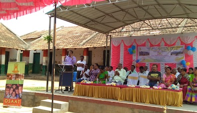 One School at a Time speech outdoors