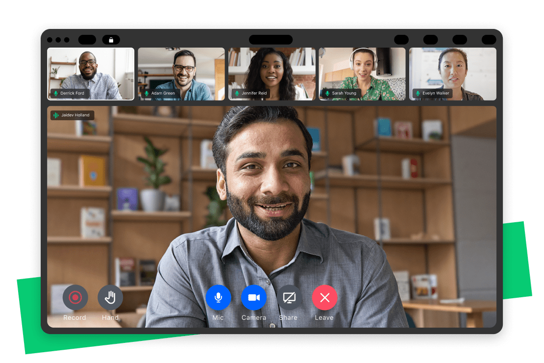 GoTo Meeting interface on tablet.
